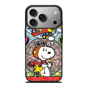 SNOOPY THE PEANUTS GLASS ART iPhone 17 Pro Case