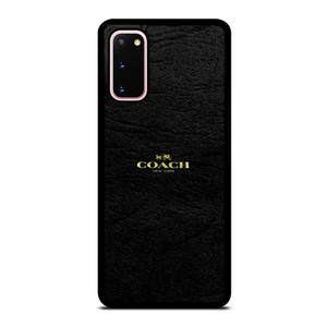 COACH NEW YORK BLACK LEATHER Samsung Galaxy S20 Case