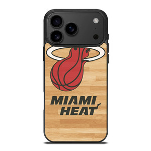 MIAMI HEAT LOGO WOODEN iPhone 17 Pro Max Case
