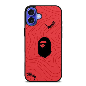 BATHING APE BAPE STUSSY LOGO iPhone 16 Case