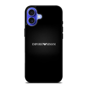 EMPORIO ARMANI LOGO BLACK iPhone 16 Case