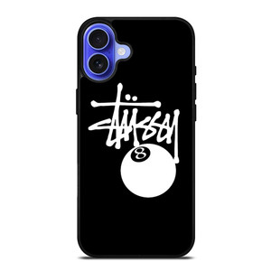 STUSSY BLACK LOGO iPhone 16 Case
