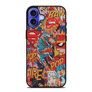 SUPERHERO DC MARVEL POP ART iPhone 16 Case