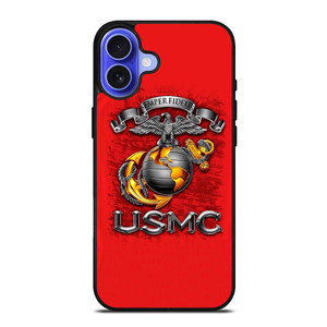 USMC US MARINE CORPS RED iPhone 16 Case