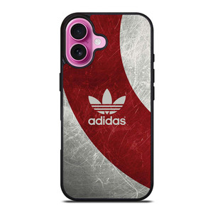 ADIDAS RED GRUNGE TEXTURE LOGO iPhone 16 Plus Case