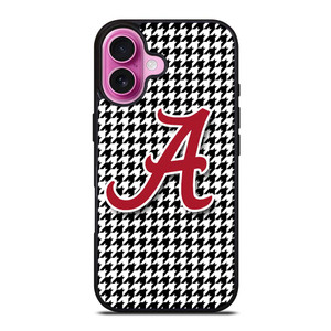 ALABAMA HOUNDSTOOTH CRIMSON TIDE iPhone 16 Plus Case
