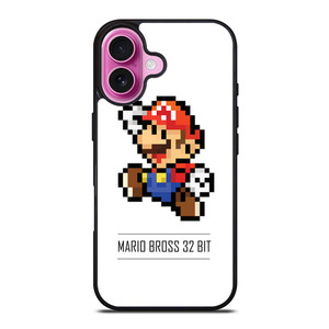 MARIO BROSS PIXEL 32 BIT iPhone 16 Plus Case