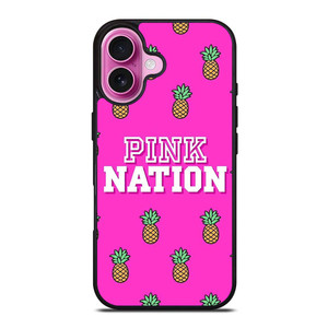 PINK NATION VICTORIA'S SECRET LOGO PINEAPPLE iPhone 16 Plus Case
