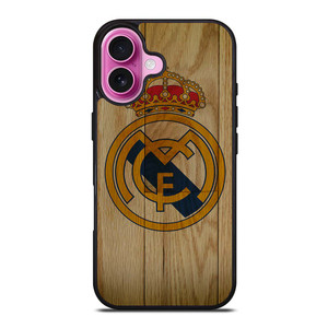 REAL MADRID FC WOODEN iPhone 16 Plus Case