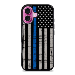 THIN BLUE LINE FLAG iPhone 16 Plus Case