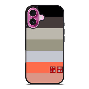 UNIQLO LOGO COLORFUL STRIPES iPhone 16 Plus Case