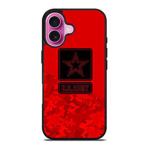 US ARMY LOGO RED iPhone 16 Plus Case
