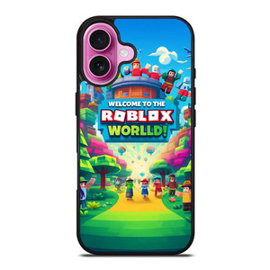 WELCOME TO ROBLOX WORLD iPhone 16 Plus Case