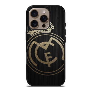 GOLD REAL MADRID LOGO iPhone 16 Pro Case