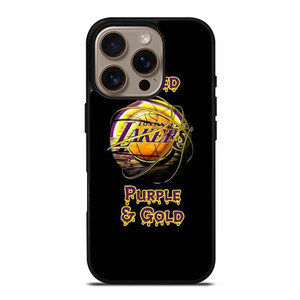 LA LAKERS NBA PURPLE AND GOLD iPhone 16 Pro Case