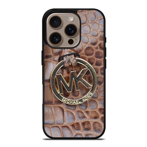 MICHAEL KORS BROWN LEATHER iPhone 16 Pro Case
