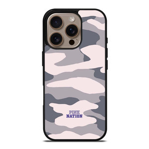 PINK NATION VICTORIA'S SECRET LOGO CAMO iPhone 16 Pro Case