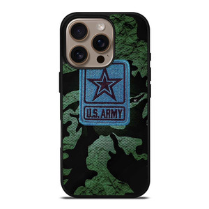 US ARMY LOGO EMBROIDERY CAMO iPhone 16 Pro Case