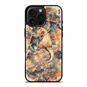 CHARIZARD POKEMON UKIYO ART iPhone 16 Pro Max Case