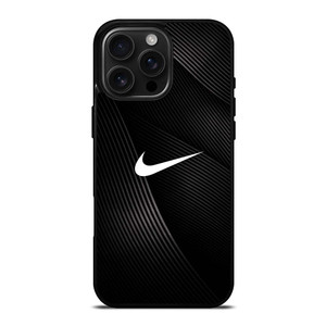 NIKE LOGO BLACK ABSTRACT LINE iPhone 16 Pro Max Case