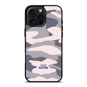 PINK NATION VICTORIA'S SECRET LOGO CAMO iPhone 16 Pro Max Case