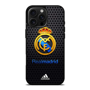 REAL MADRID FC METAL LOGO iPhone 16 Pro Max Case