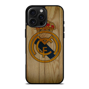 REAL MADRID FC WOODEN iPhone 16 Pro Max Case