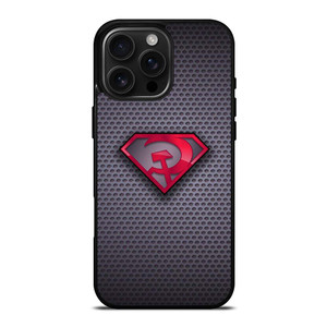 SUPERMAN RED SON LOGO CARBON iPhone 16 Pro Max Case
