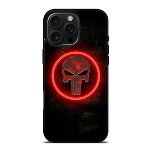 THE PUNISHER SKULL RED GLOW iPhone 16 Pro Max Case