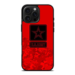 US ARMY LOGO RED iPhone 16 Pro Max Case