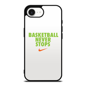 BASKETBALL NEVER STOPS GREEN iPhone 16e Case