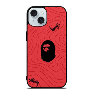 BATHING APE BAPE STUSSY LOGO iPhone 15  Case Cover