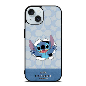 COACH NEW YORK LOGO DISNEY STITCH iPhone 15  Case Cover
