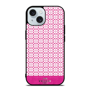 COACH NEW YORK PINK LOGO iPhone 15  Case Cover