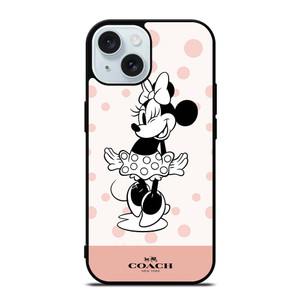 COACH NEW YORK PINK X MINNIE MOUSE DISNEY iPhone 15  Case Cover