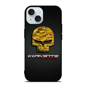 CORVETTE RACING SKULL LOGO iPhone 15  Case Cover