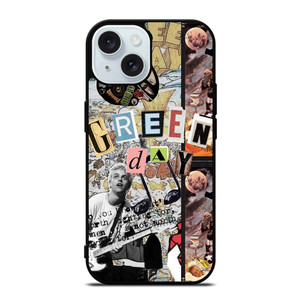 GREEN DAY BAND ART COLLAGE iPhone 15  Case Cover
