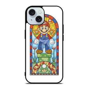 MARIO BROSS NINTENDO GLASS ART iPhone 15  Case Cover
