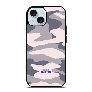 PINK NATION VICTORIA'S SECRET LOGO CAMO iPhone 15  Case Cover