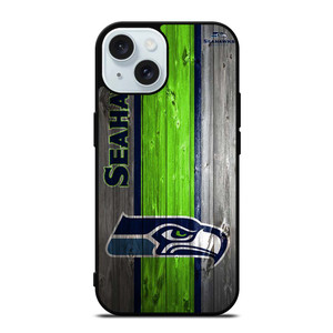 SEATTLE SEAHAWKS WOODEN LOGO iPhone 15  Case Cover