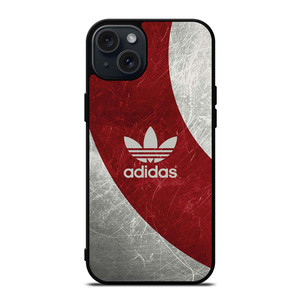 ADIDAS RED GRUNGE TEXTURE LOGO iPhone 15 Plus Case