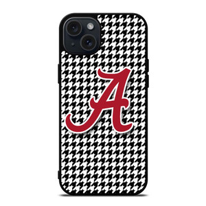 ALABAMA HOUNDSTOOTH CRIMSON TIDE iPhone 15 Plus Case