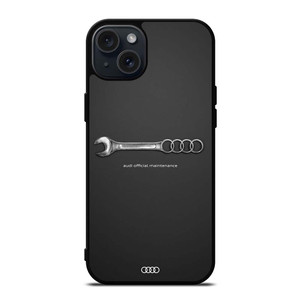 AUDI CAR LOGO OFFICIAL MAINTENANCE iPhone 15 Plus Case