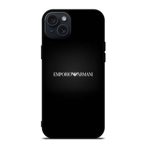 EMPORIO ARMANI LOGO BLACK iPhone 15 Plus Case