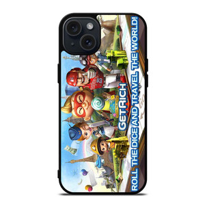 GET RICH GAME Travel The World iPhone 15 Plus Case