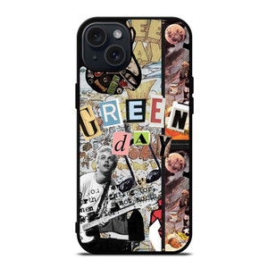 GREEN DAY BAND ART COLLAGE iPhone 15 Plus Case