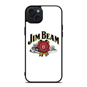 JIM BEAM WHISKEY LOGO WHITE iPhone 15 Plus Case