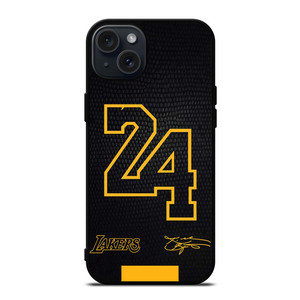 KOBE BRYANT BLACK MAMBA 24 SIGNATURE iPhone 15 Plus Case