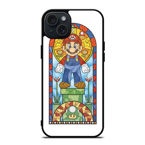 MARIO BROSS NINTENDO GLASS ART iPhone 15 Plus Case