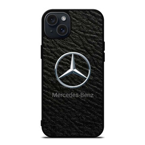 MERCEDES BENZ LOGO ON LEATHER iPhone 15 Plus Case